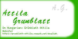 attila grunblatt business card